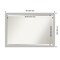 Beveled Wood Bathroom Wall Mirror, Low Luster Silver Frame